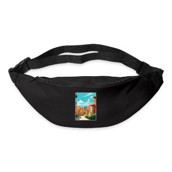 Vérone Italie Décoration Vintage Voyage Affiche WPA - Sac banane - noir - Devant