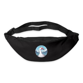 Gans Aquarell Cartoon Kawaii Haustier Tier Farbefu - Gürteltasche - Schwarz - Vorne