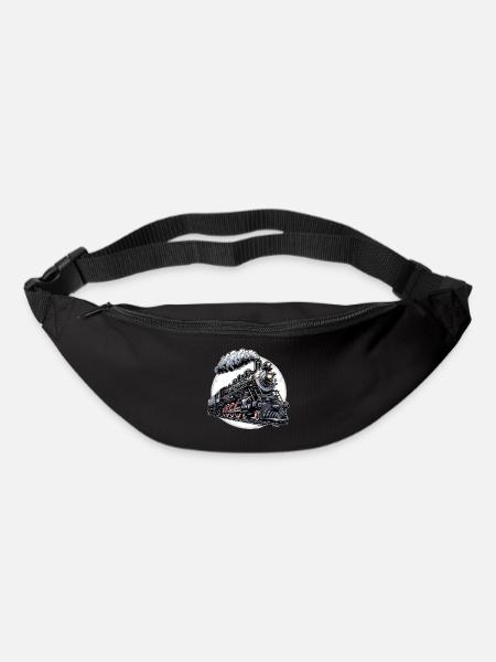 Dampflok Grafik - Gürteltasche - Schwarz