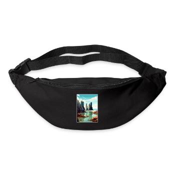 Île de Lewis Ecosse Vintage voyage affiche WPA - Sac banane - noir - Devant