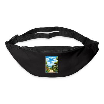 Trebah Gardens Cornwall Affiche de voyage Vintage WPA - Sac banane - noir - Devant
