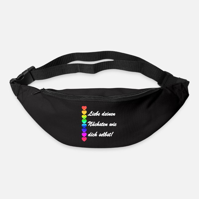 nächstenliebe 3 - Gürteltasche - Schwarz