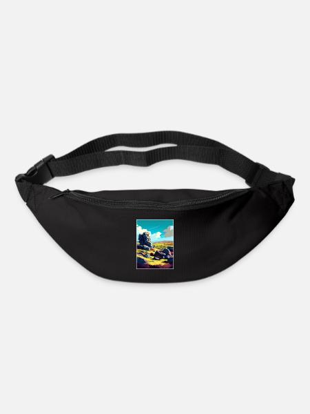 Bodmin Moor England Vintage Reiseposter Souvenir - Gürteltasche - Schwarz