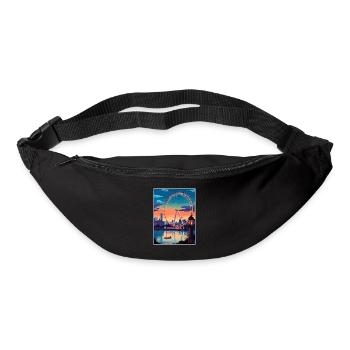 London Eye Vintage Travel Poster WPA Souvenir - Bum bag - black - Front