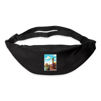 London England Vintage Travel Poster WPA Souvenir - Bum bag - black - Front