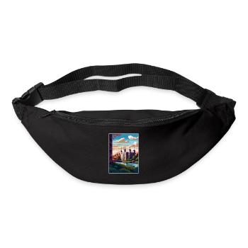 Tour De Londres Vintage Voyage Affiche WPA Souvenir - Sac banane - noir - Devant