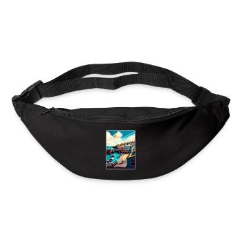 Newquay England Vintage Reiseposter WPA Souvenir - Gürteltasche - Schwarz - Vorne