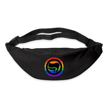 Antifaschistisch Regenbogen - Gürteltasche - Schwarz - Vorne