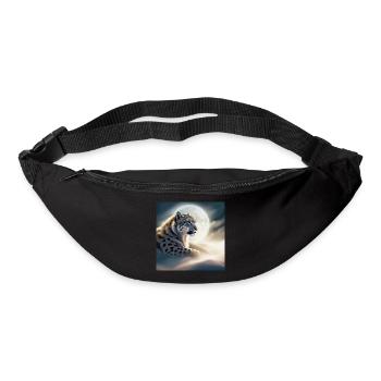 Schneeleopard - Gürteltasche - Schwarz - Vorne