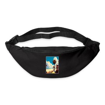 Santa Monica Kalifornien Vintage Reiseposter WPA - Gürteltasche - Schwarz - Vorne