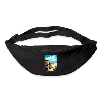 Crystal Cove Californie Vintage Voyage Poster WPA - Sac banane - noir - Devant