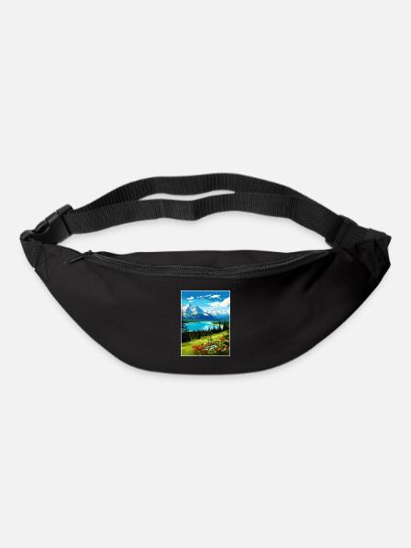 Jasper National Park Kanada Vintage Reiseposter - Gürteltasche - Schwarz
