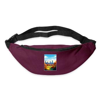 Central Park New York State Vintage-Reiseposter - Gürteltasche - Burgunderrot - Vorne
