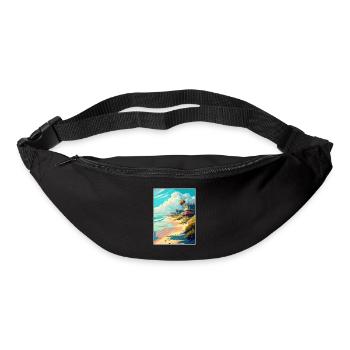 Affiche de voyage Vintage de Salt Creek Beach en Californie - Sac banane - noir - Devant