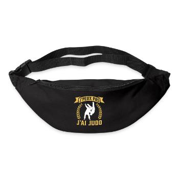 je peux pas j'ai judo cadeau judoka - Sac banane - noir - Devant