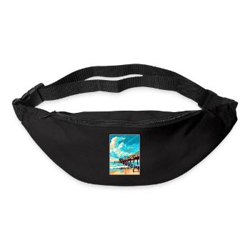 Cocoa Beach Florida Vintage Reiseposter Souvenir - Gürteltasche - Schwarz - Vorne