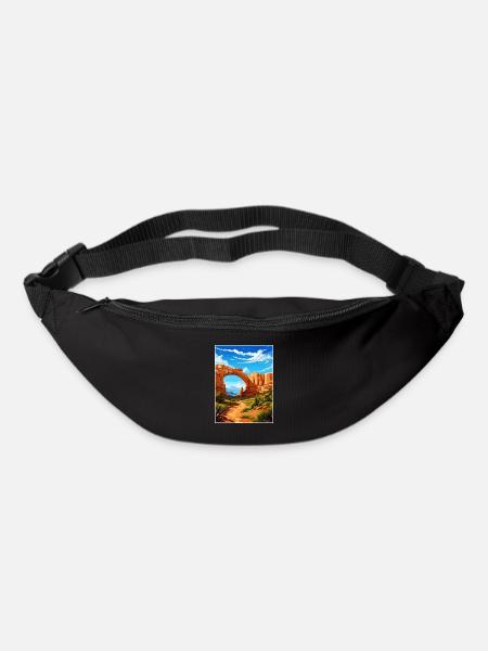Pont naturel Utah Vintage voyage affiche Souvenir - Sac banane - noir