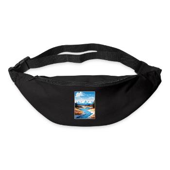 Twin Lakes Alaska Vintage Reiseposter Souvenir - Gürteltasche - Schwarz - Vorne