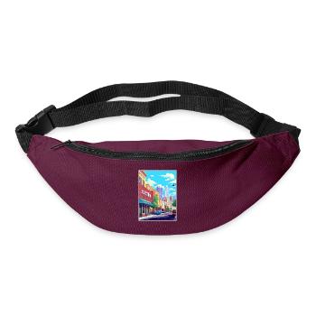 Austin Texas Vintage Voyage Poster WPA Souvenir - Sac banane - bordeaux  - Devant