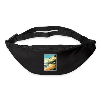 North Shore Hawaii Vintage Travel Poster Souvenir - Bum bag - black - Front