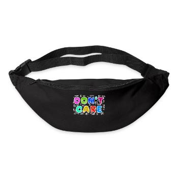 I don't care funny statement attitude indifferent - Bum bag - black - Front