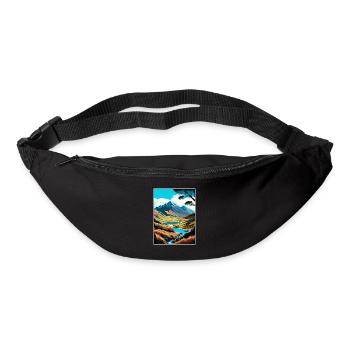 Egmont Nationalpark Neuseeland Reiseposter - Gürteltasche - Schwarz - Vorne