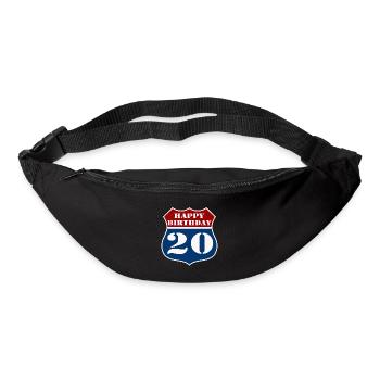 20. Geburtstag , Happy Birthday 20 US (25) - Gürteltasche - Schwarz - Vorne