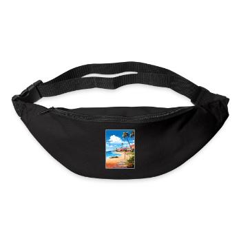Bonaire Karibik Vintage Reiseposter Souvenir - Gürteltasche - Schwarz - Vorne