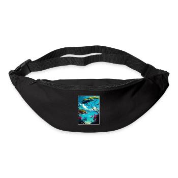 Barbade Caraïbes Vintage voyage affiche Souvenir - Sac banane - noir - Devant