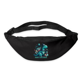 Câlin de maman câlin dinosaure cadeau - Sac banane - noir - Devant