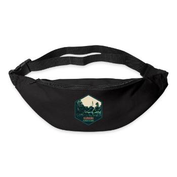 Illustration, Planten un Blomen park in Hamburg - Bum bag - black - Front