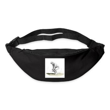 Golfer with club - Bum bag - black - Front