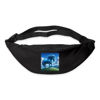 Blaues Pferd - Gürteltasche - Schwarz - Vorne