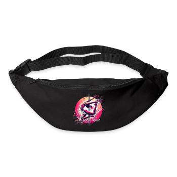 Cadeau rose dynamique de pole dance - Sac banane - noir - Devant