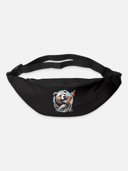 Schaschlik Fleischspieß Bär Geschenk - Gürteltasche - Schwarz