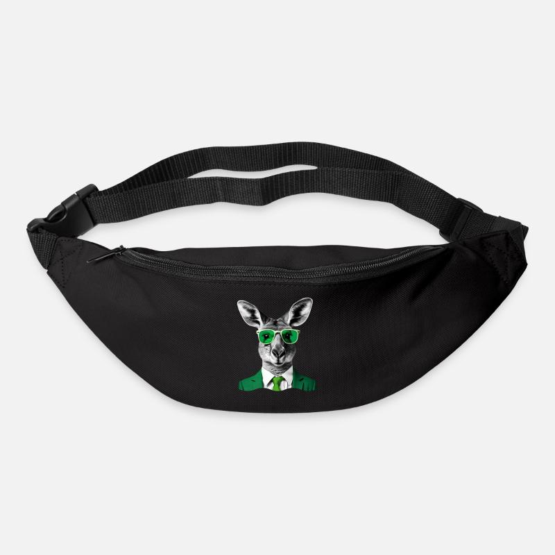 Neon Kangaroo in Green Suit - Bum bag - black