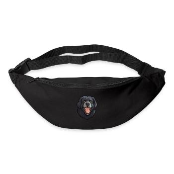 Newfoundland Dog Breed Watercolor Cartoon Kawaii C - Bum bag - black - Front