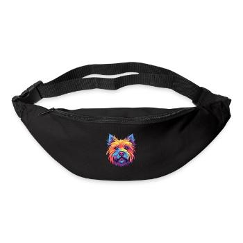 Cairn Terrier chien race aquarelle dessin animé Kawaii - Sac banane - noir - Devant