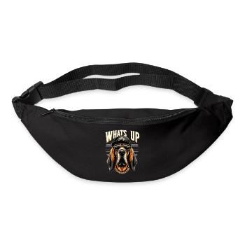 Bloodhound Was geht ab Gangsta Hund Geschenk - Gürteltasche - Schwarz - Vorne