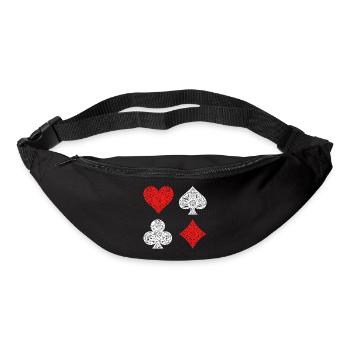 Jeux d’argent Roulette Loterie Poker Jeux d’argent Casino - Sac banane - noir - Devant
