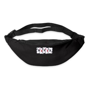 Poker Casino Jeu de cartes Jeux d’argent Poker Loterie - Sac banane - noir - Devant