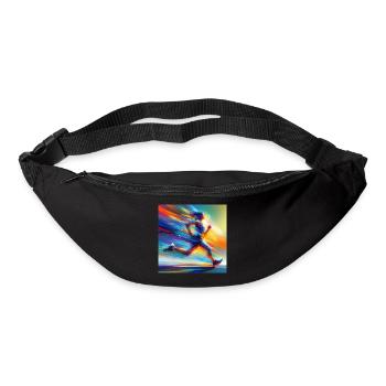 Laufende Frau 2 - Gürteltasche - Schwarz - Vorne