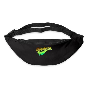 Schifahren Winter Skifahrer Wintersport Skiurlaub - Gürteltasche - Schwarz - Vorne