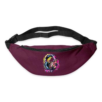 Graffiti Kopfhörer Headphones - Gürteltasche - Burgunderrot - Vorne