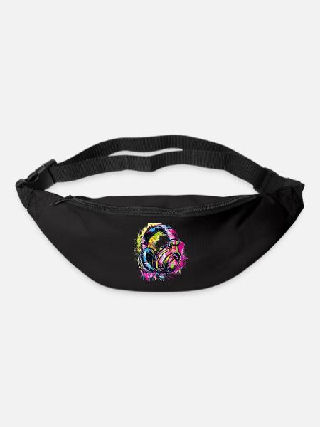 Graffiti Kopfhörer Headphones - Gürteltasche - Schwarz