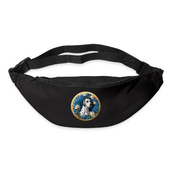 Dalmatian and blue roses - Bum bag - black - Front