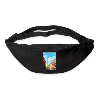 Lille Frankreich Vintage Reiseplakat WPA Souvenir - Gürteltasche - Schwarz - Vorne