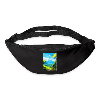 La Réunion Nationalpark Frankreich Reiseplakat WPA - Gürteltasche - Schwarz - Vorne