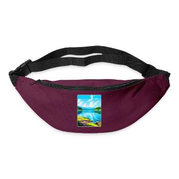 Lake Sainte Croix France Vintage Travel Poster WPA - Bum bag - burgundy - Front