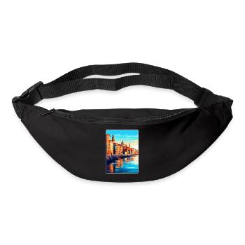 Porto Portugal Vintage Reiseplakat Souvenir WPA - Gürteltasche - Schwarz - Vorne